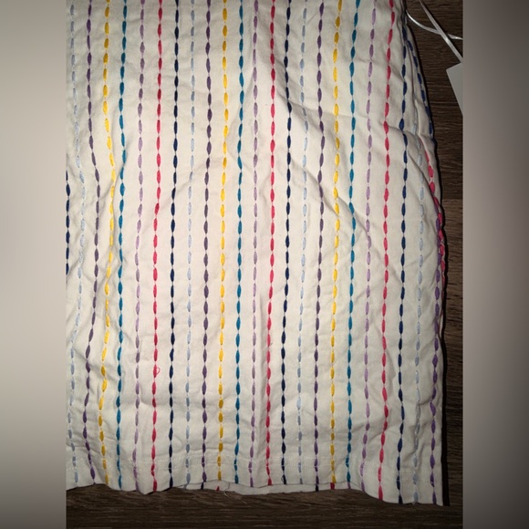 The Impeccable Pig White Multicolor Striped Mini Skirt - Picture 2 of 5